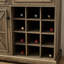 Armoire à boissons grise avec 2 tiroirs, rangement amovible pour le vin, rangement pour la cuisine
