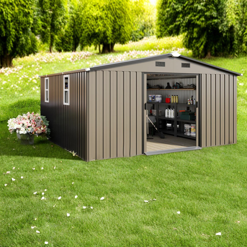 Durable Metal Storage Shed With Modern Design And Versatile Usage