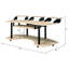 83" Natural Oak Desk - Robust Metal Frames, Spacious For Equipment Workstation Efficient Space-287725253