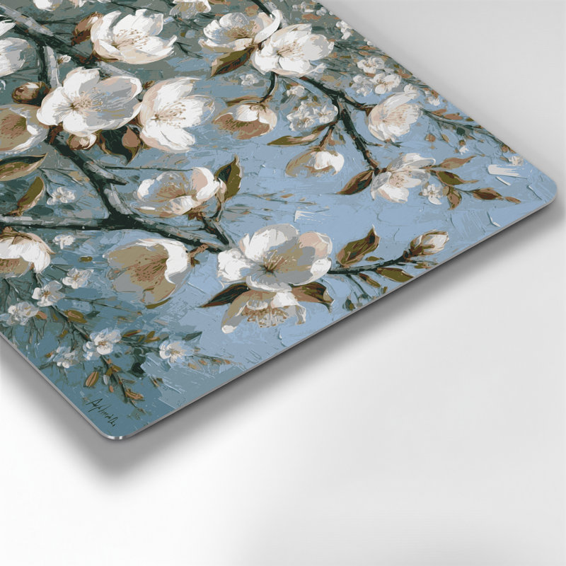 Art mural en métal Botanical Apple Blossoms, H 96 po x l 120 po x P 0,05 po