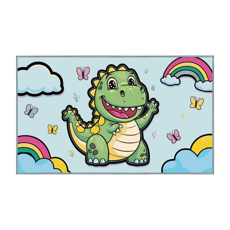Tapis pour enfants mignons lavables Dakota Fields, Rectangulaire 2 pi x 3 pi