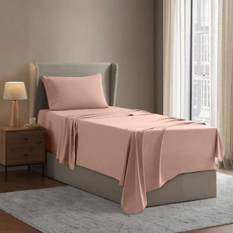 Luxury Collection Classic Smooth Thread Sheet Set, Komodo Peach, Twin XL