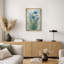 Œuvre botanique florale bleue, images de décoration murale fleur douce, impression sur toile encadrée-126136886-126136887