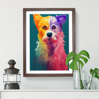 Colourful Dog No.4 - Single Picture Frame Painting