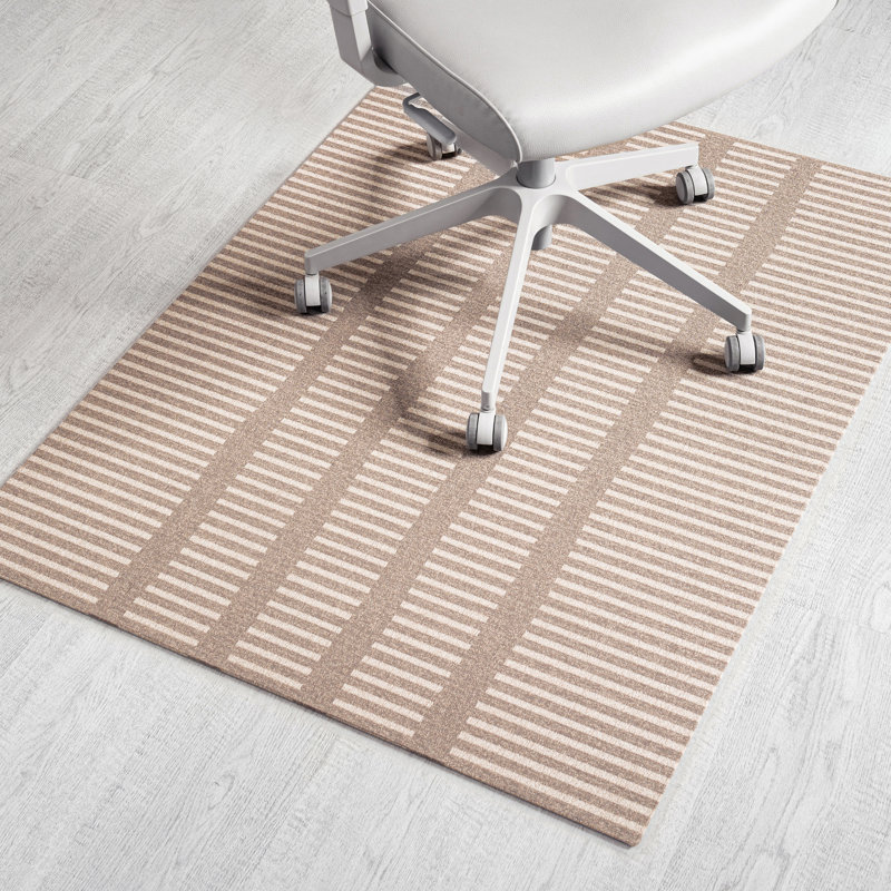 Tapis de chaise de bureau en jacquard de polyester avec support antidérapant Anji, H 0,25 po x l 40 po x P 54 po