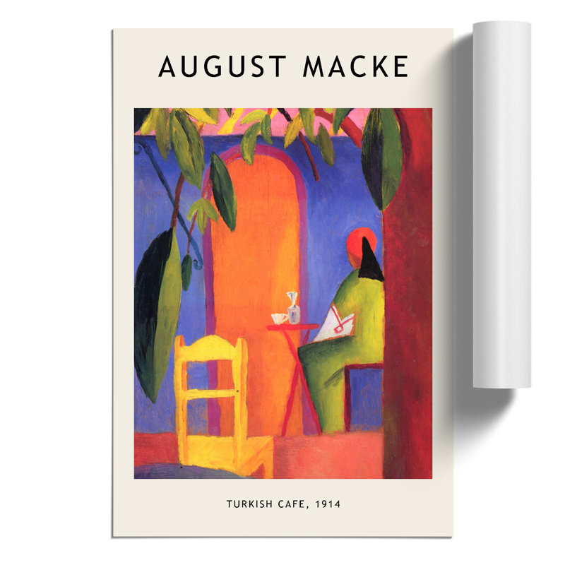 Turkish Cafe by August Macke - No Frame Painting, 30cm H x 21cm Wx 0.1cm D