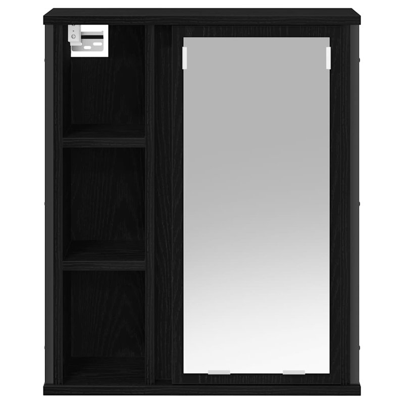 Bathroom Cabinet, Black Oak