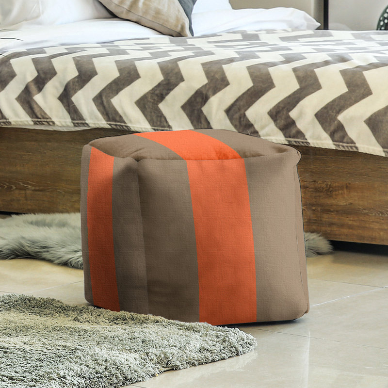 Repose-pieds cubique Tennessee, H 18 po x l 18 po x P 20 po, Orange / bleu / jaune