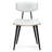 Mavis Vegan Faux Leather Upholstered Dining Chair with Curved Backrest and Tapered Iron Legs-1370629400