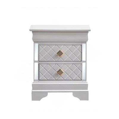 Table de chevet Verona G6735-N blanc perle