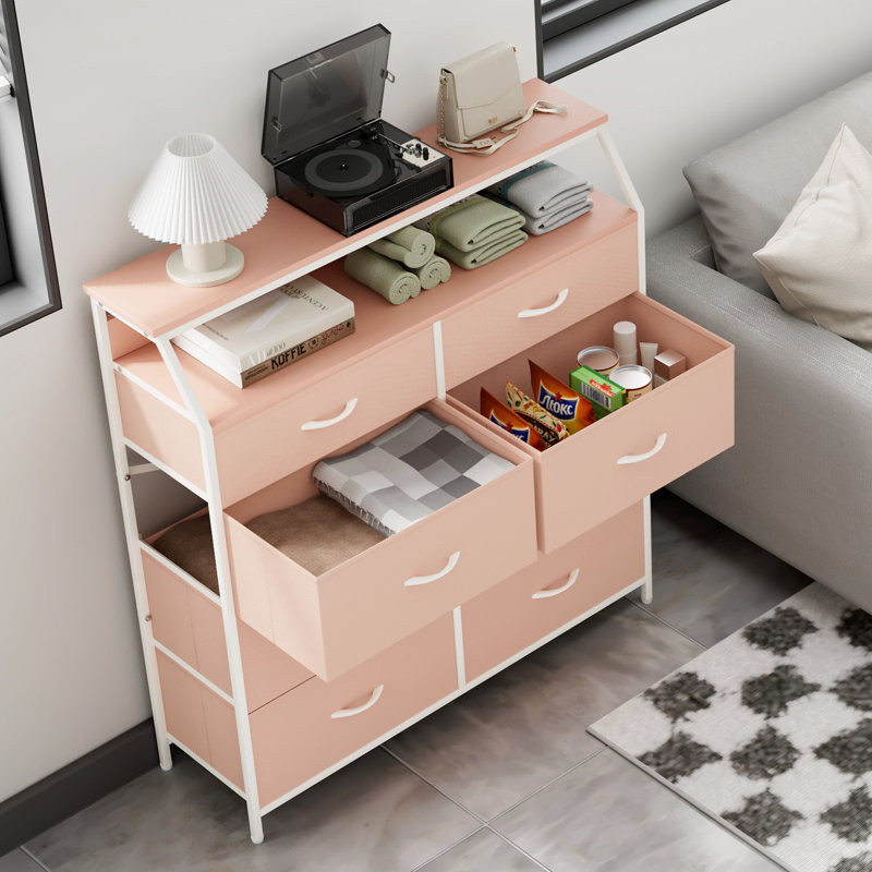 Commode 8 tiroirs Newquist, Rose