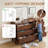 47 Inch Six Drawer Cabinet With Double Row Dual Handles Frame Design Melamine Finish-2019847668