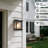 10.5" H Matte Black Exterior Wall Lantern with Seedy Glass Shade-2044100837