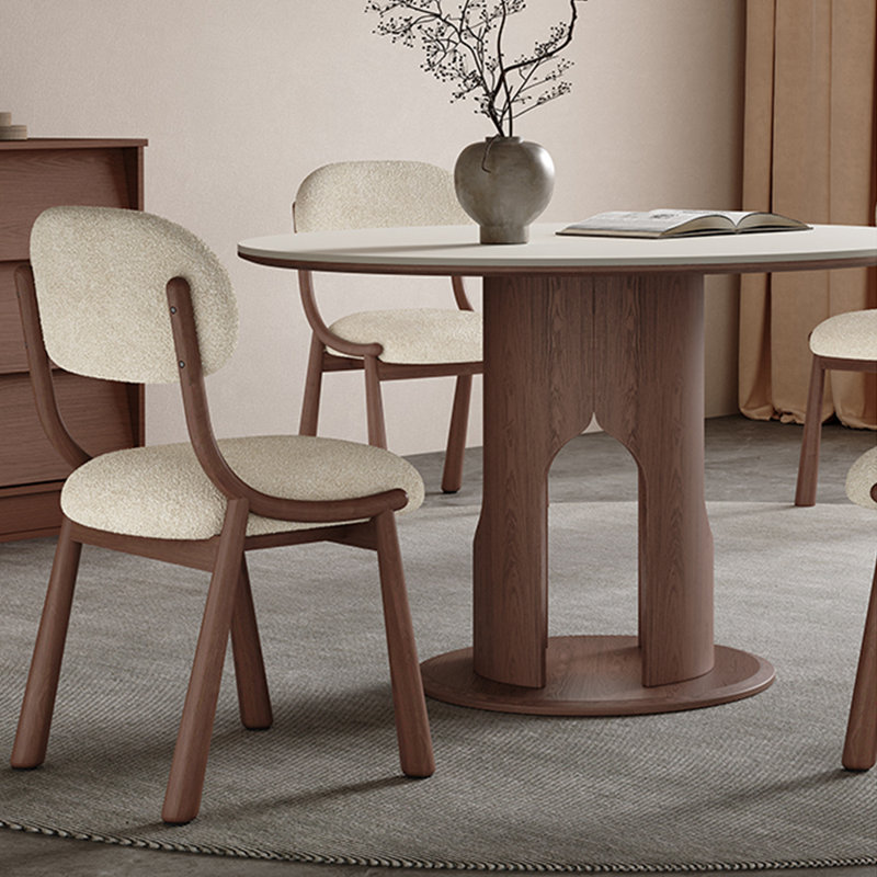 Table ronde simple pour une expérience culinaire confortable., H 29,53 po x L 53,15 po x l 53,15 po