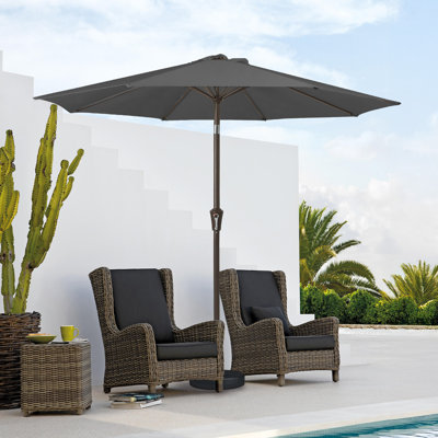 Outdoor 9 Ft Patio Market Umbrella with Tilt & Crank