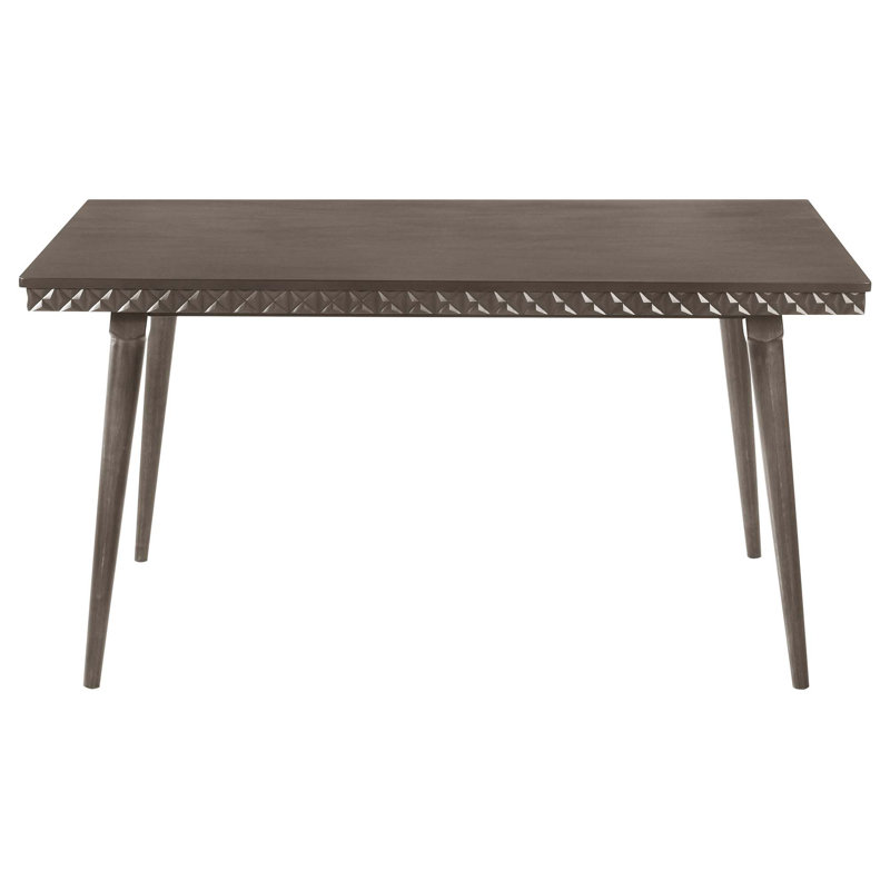 Dark Brown Rectangular Wood Dining Table