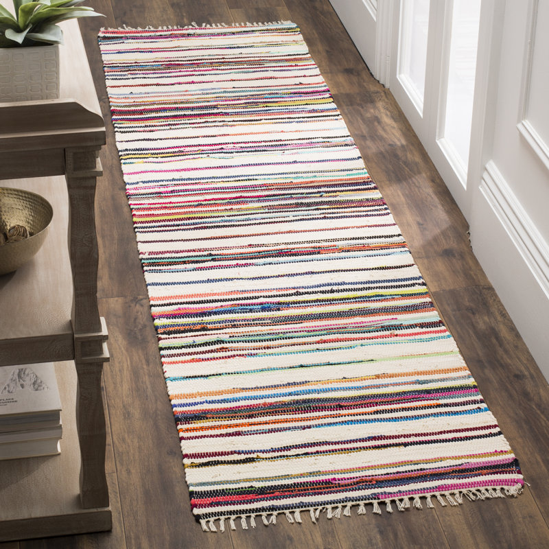 Burks Rug Hand Woven Cotton Abstract Rug, Rectangle 2'3" x 5'