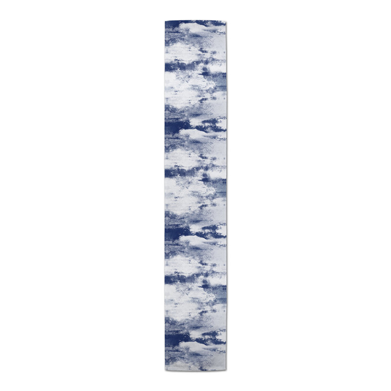 Chemin de table Askey, 90 po x 16 po, Bleu