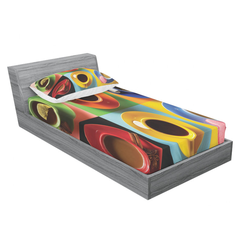 Microfiber Sheet Set, Twin Sheet Set with Fitted Sheet