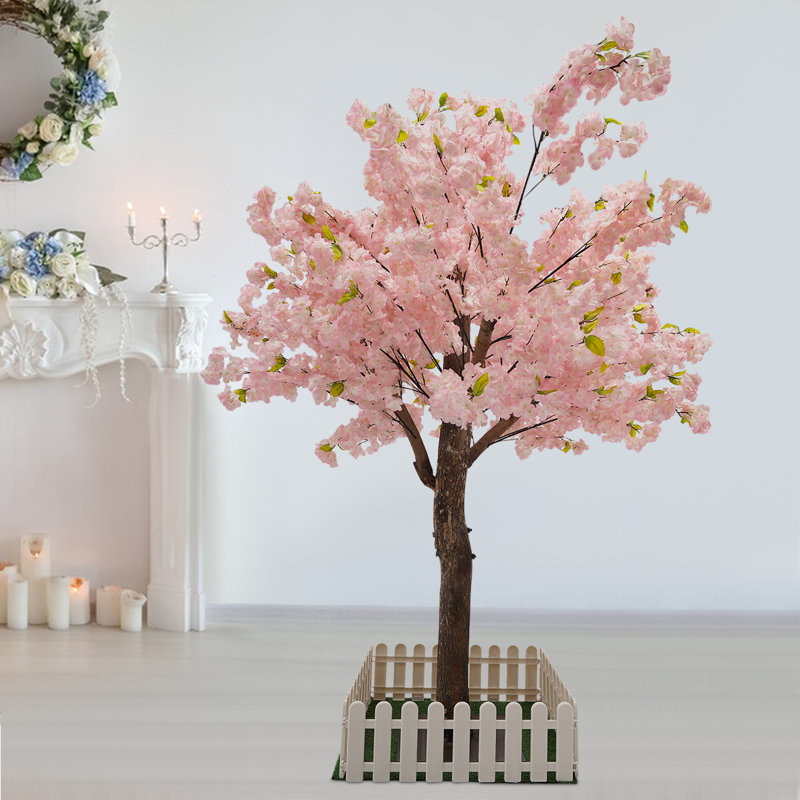 Arbre de cerisier artificiel 59,06 po, Rose clair