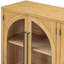 Buffet avec portes en verre - Design rétro classique pour la maison (grand bois naturel spacieux et élégant