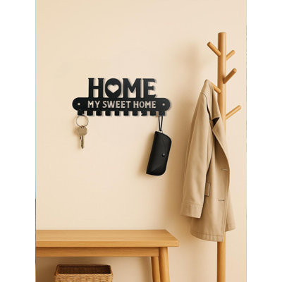 2-in-1 Halloween Christmas Wall Key Holder with iron Hook... - Iron - 1 Piece - Key Holder - Black - Christmas Theme Design