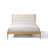 Bed Frame With Chenille Upholstered Headboard Bed