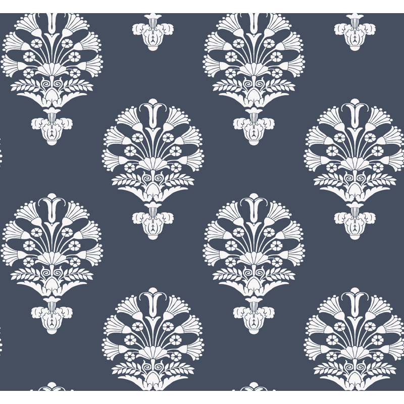 Rouleau de papier peint lisse L 27 pi x l 27 po Wilmington, Marine