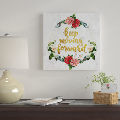 « keep movinging forward », impression sur toile
