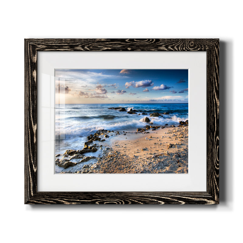 Island Waves - Photographie sur toile avec cadre photo, H 31 po x l 44 po x P 1 po, Toile avec cadre noir patiné