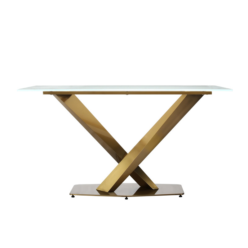Kivah rectangulaire, H 29,5 po x L 55,11 po x l 31,5 po, Verre blanc