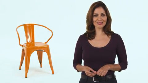 Blue Steel Indoor-Outdoor Dining Arm Chair