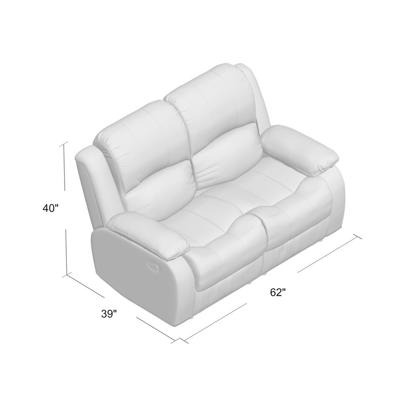 Welling 62'' Upholstered Reclining Loveseat