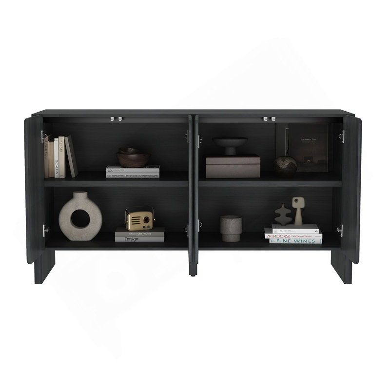 Buffet gris anthracite 60 "Linda, Gris anthracite