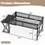 Lit mezzanine de jeu double XL avec bureau, lumières DEL et ports USB