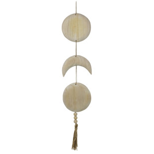 Black and Gold Moon phase Modern Macrame Wall Hanging