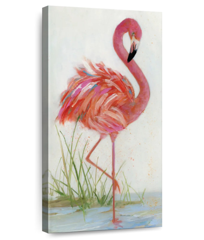 Flamant rose I, H 24 po x l 12 po
