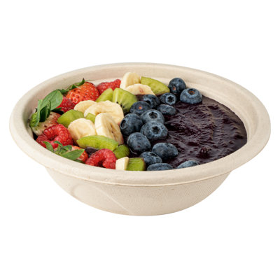 Restaurantware-Pulp Tek 25 Ounce Bagasse Bowls, 100 Round Sugarcane Bowls - Microwavable, Freezable, Brown Bagasse Disposable Hot Bowl, For Hot And Cold Foods, Sustainable