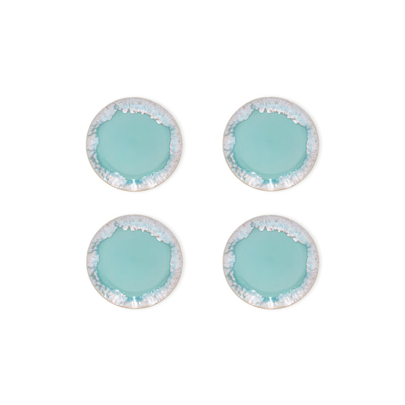 Taormina Fine Stoneware Salad/Dessert Plate, Aqua Blue