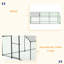 Grande cage à poules en métal pour cour avec abri 6,6 x 6,6 x 7,2 pi-1817526994