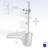 White Single Monitor Desk Stand