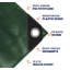 Housse de bâche robuste et imperméable de 24 pi x 24 pi, vert, 7 mil d'épaisseur avec bords renforcés et œillets en métal pour la protection du camping, de la toiture, de la piscine et des bateaux-67633138