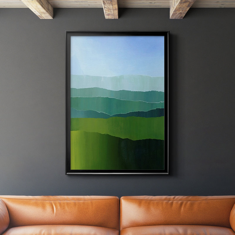 Blue Ridge Fade II - impression d'un seul cadre photo, H 42,5 po x l 30,5 po x P 1,25 po, Noir