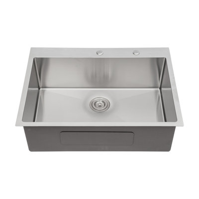 30X22x10"Drop-In Single Bowl Stainless Steel Kitchen Sink