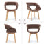 Chaise avec accoudoirs d'appoint Modern, salle à manger rembourrée en tissu Mid-Century-88310513