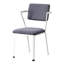 Chaise de bureau grise et blanche à dossier ouvert pour un espace de travail productif