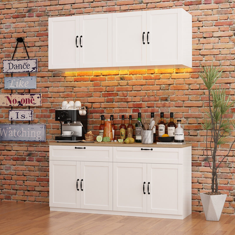 Armoire de garage fendue avec tiroir