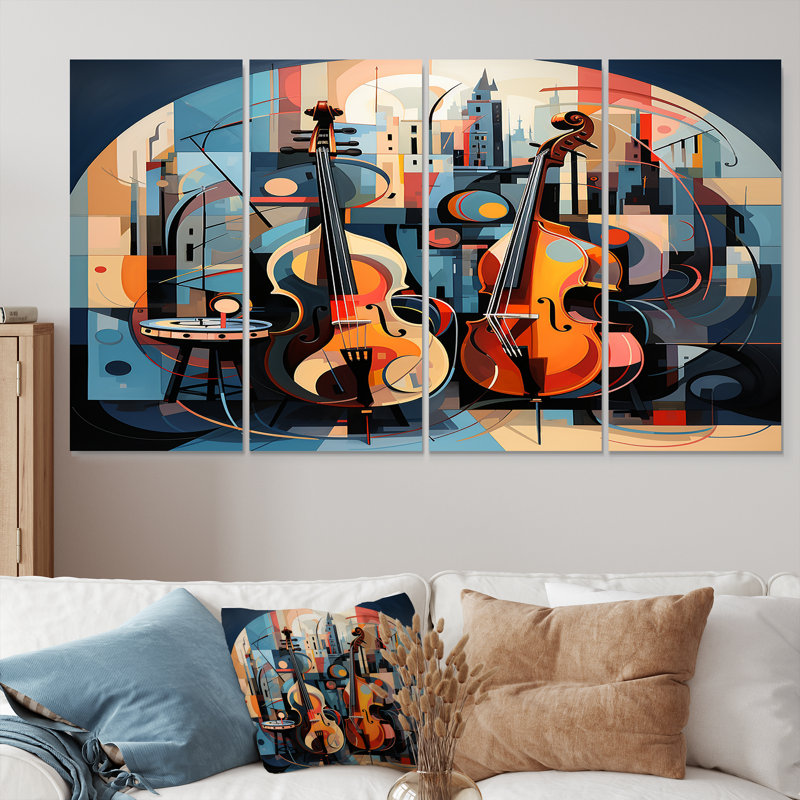 Nael - Musician Wall Art 4 Piece, 28" H x 48" W