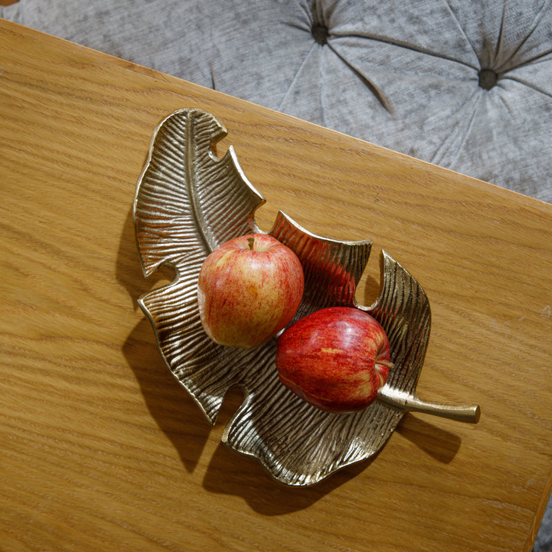 Artesà Cast Aluminium Gold Leaf Plate