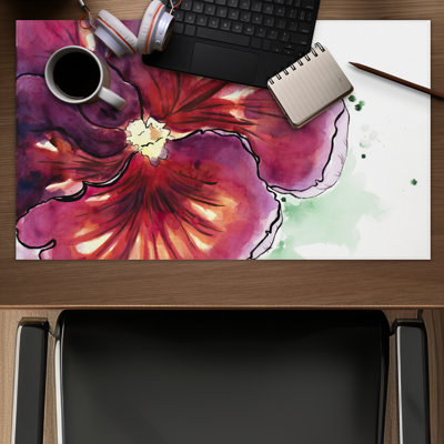 Blossoming Orchid Wavy Petals Gaming Mat | Bohemian Bedroom Decor